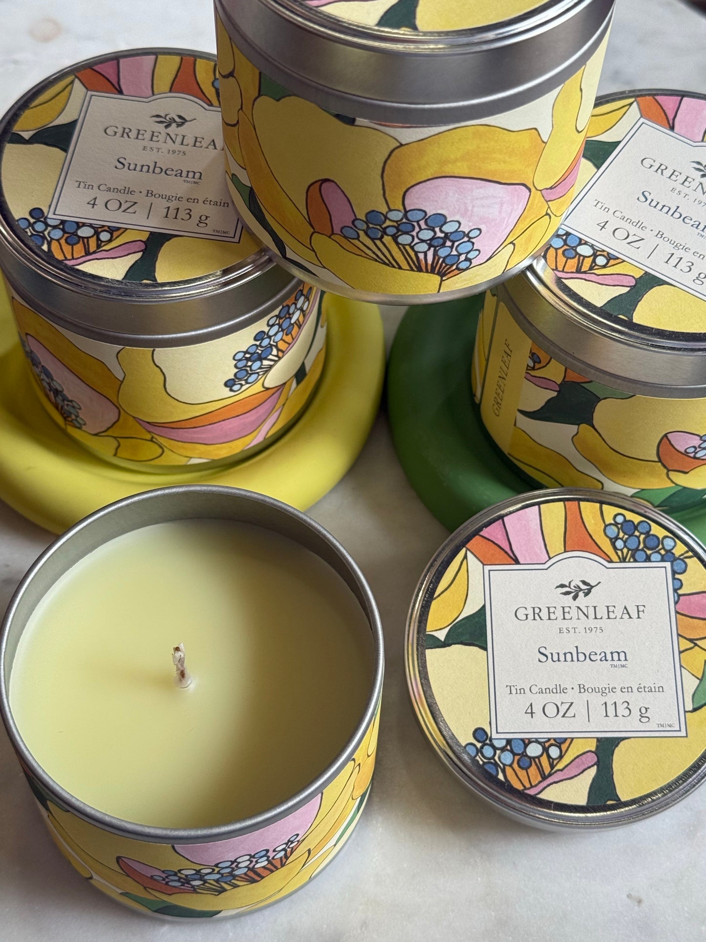 sunbeam - tin candle