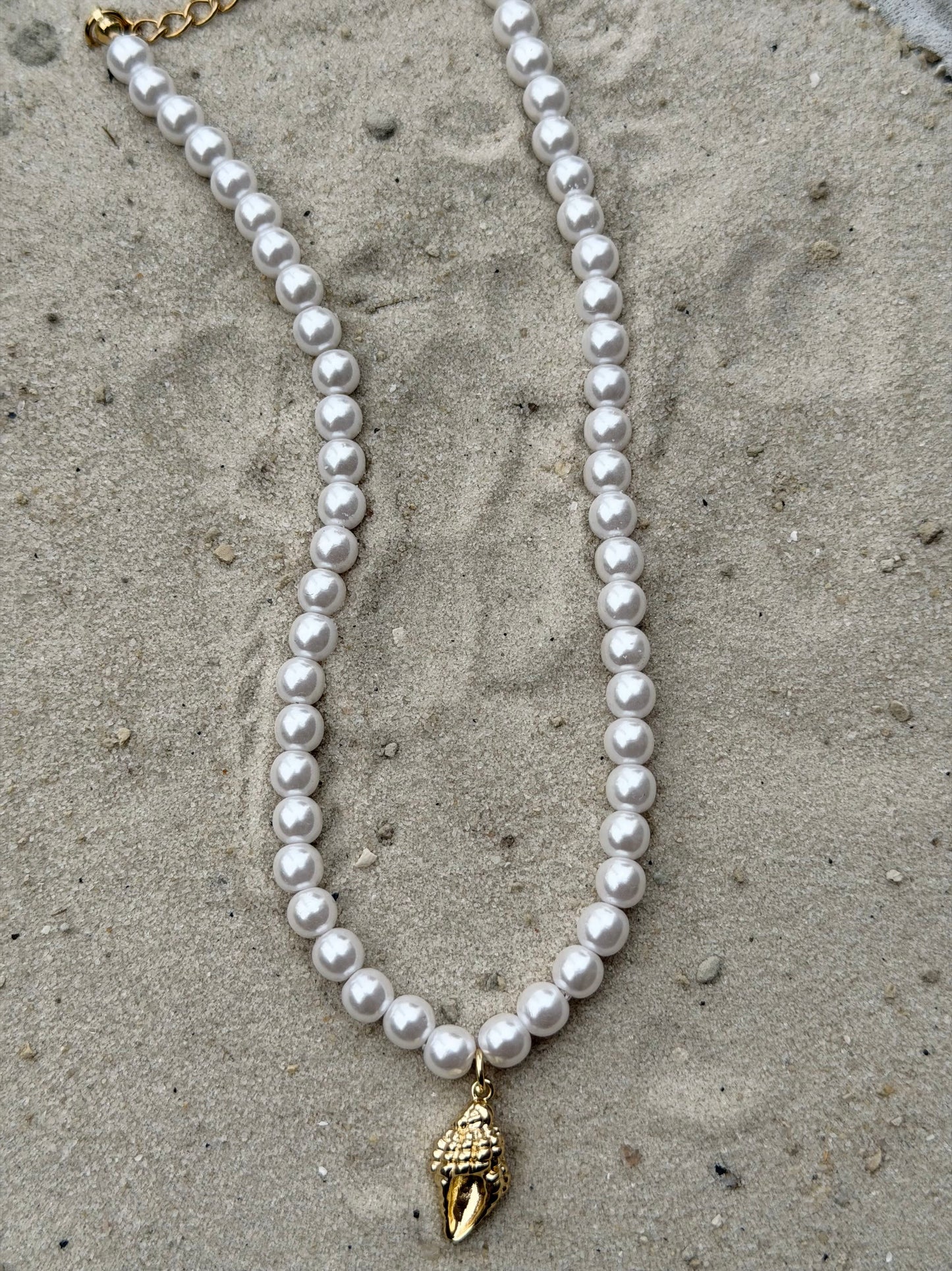 conch shell pearl necklace