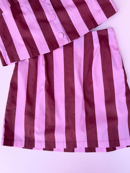 the sally stripe skirt