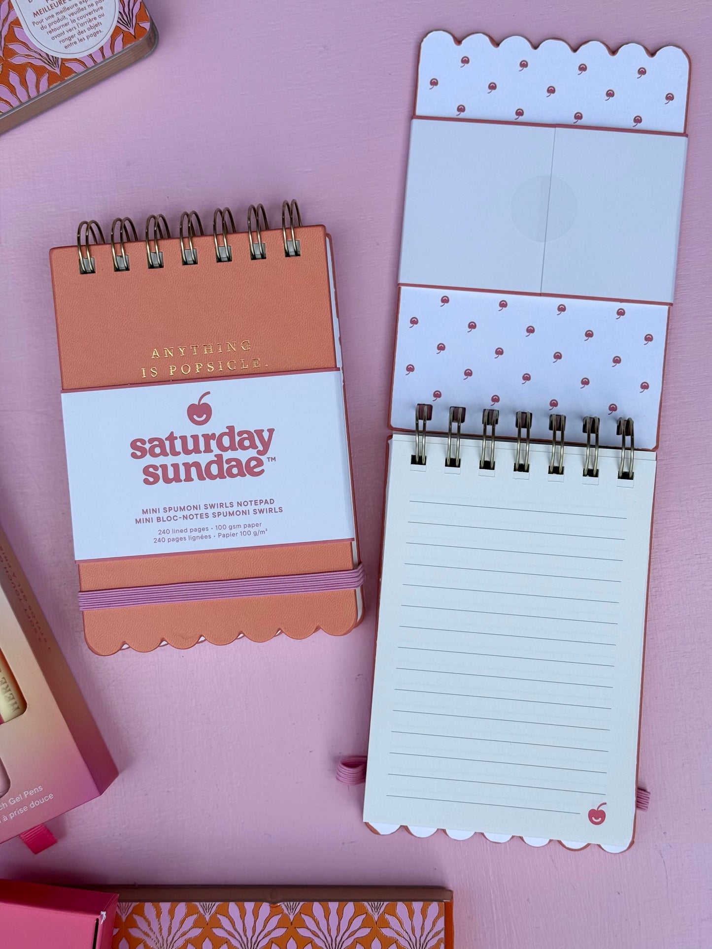 tutti-frutti mini spumoni swirls notepad