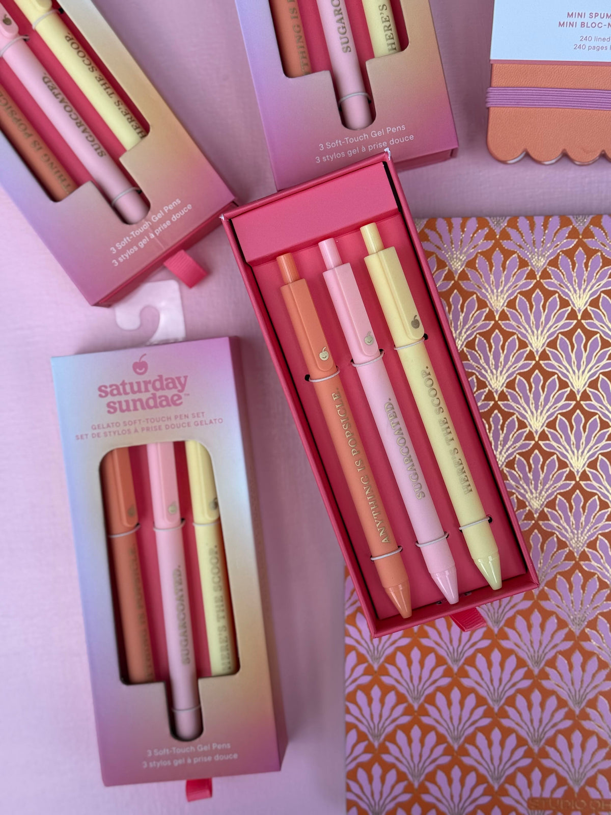 tutti-frutti gelato soft touch pen set