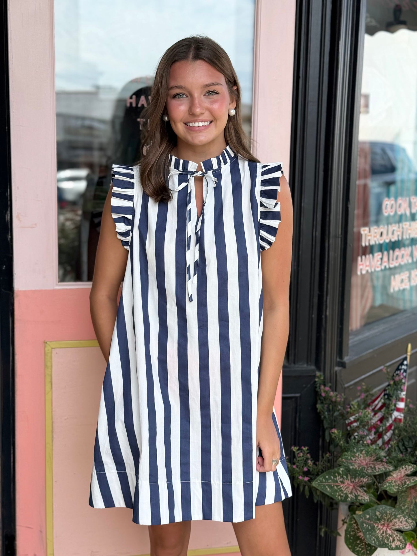 the adams stripe dress