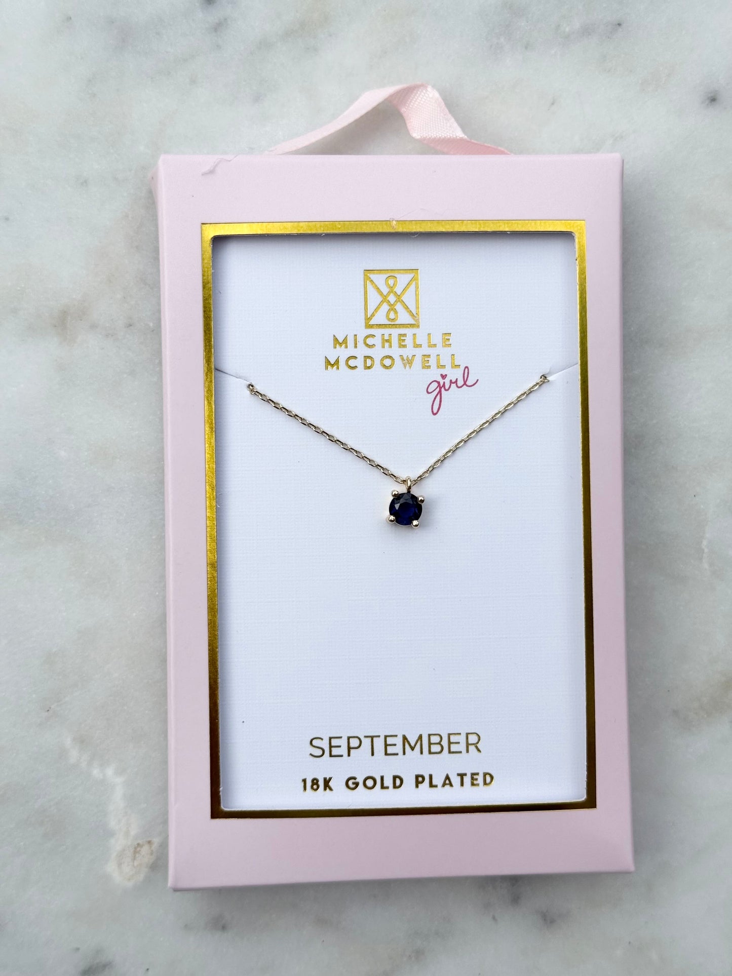 michelle mcdowell birthstone necklace - september