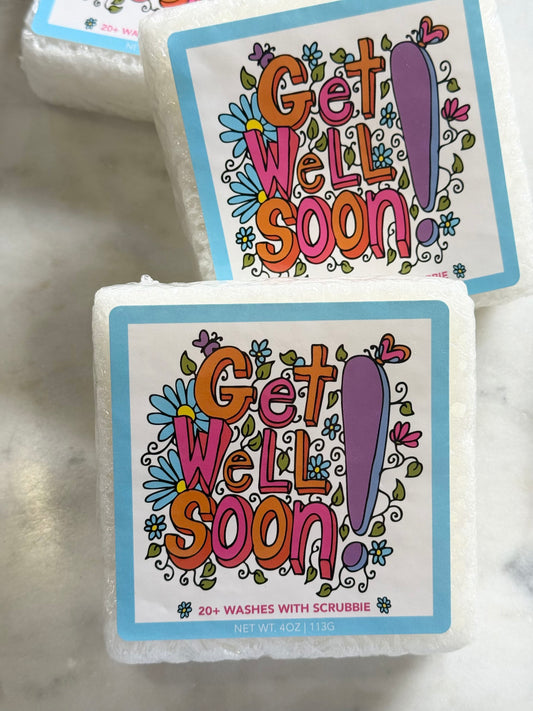 "get well soon" soap sponge