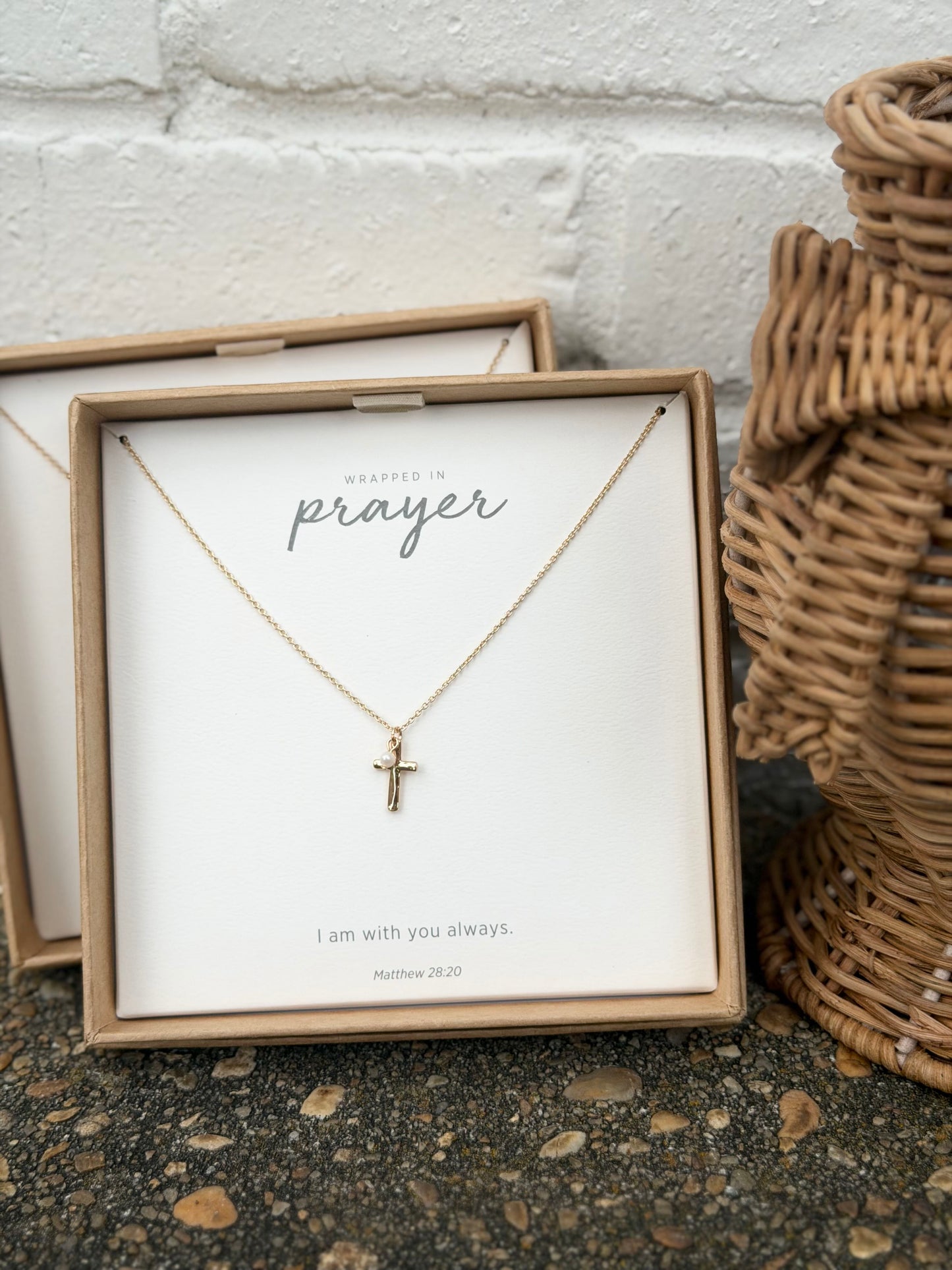 wrapped in prayer necklace - gold