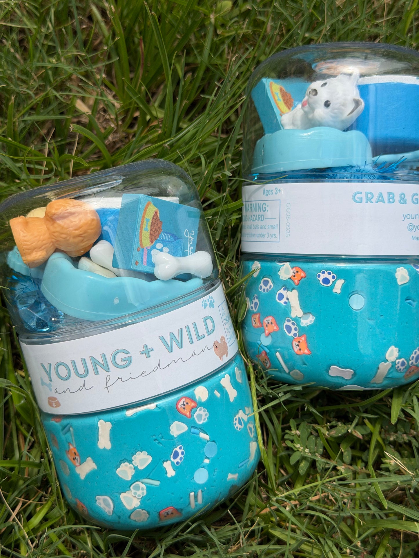 grab and go jar - blue pet shop