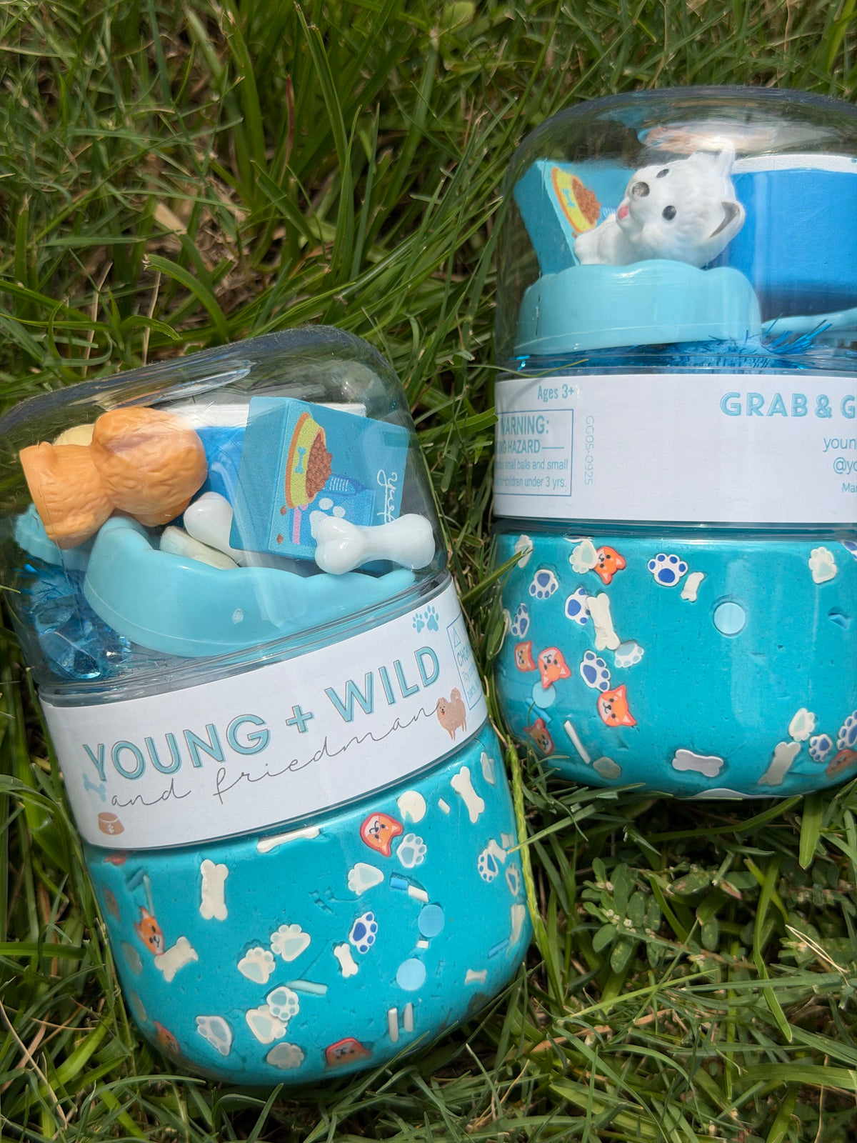 grab and go jar - blue pet shop