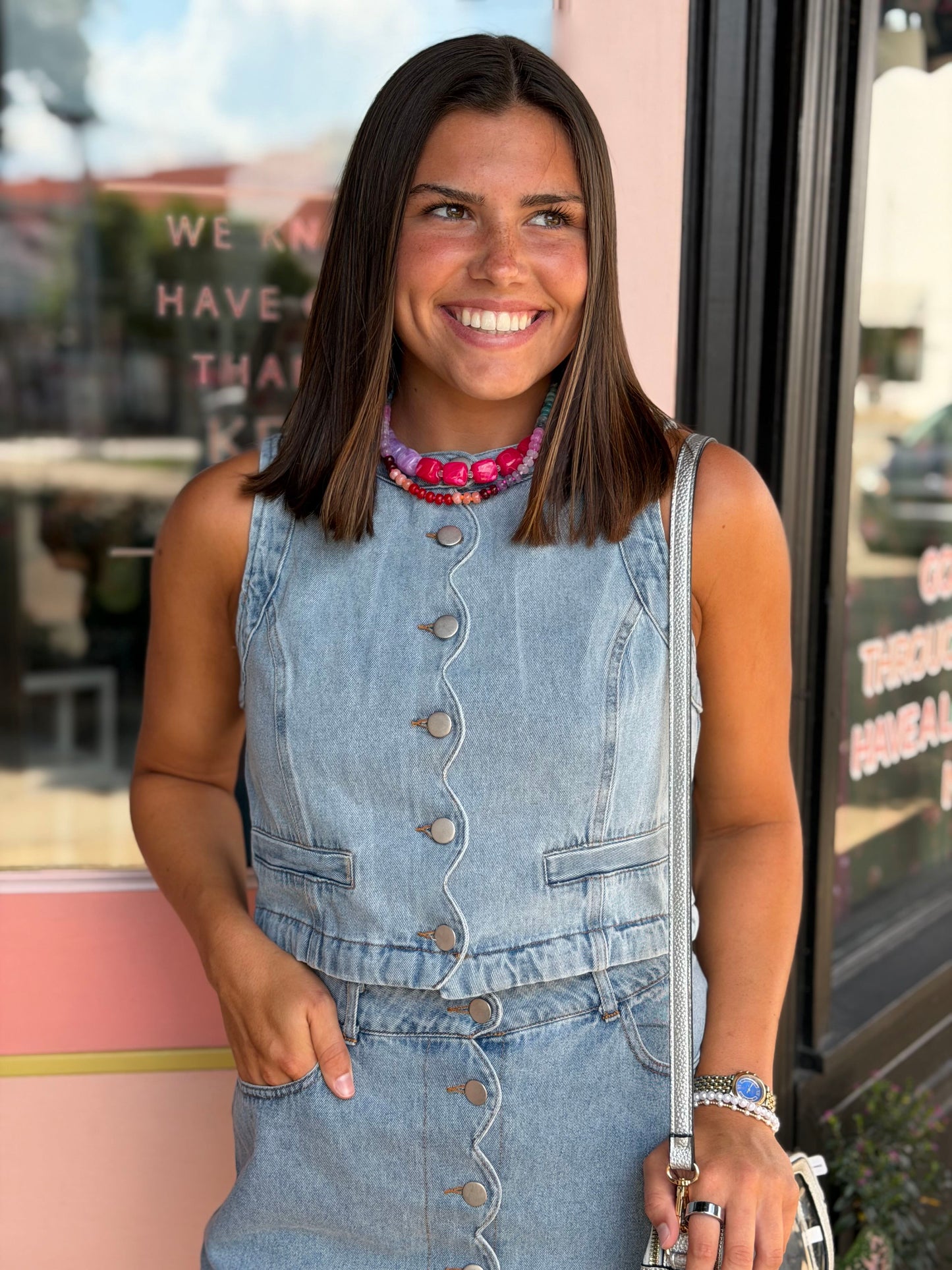 the daily denim top