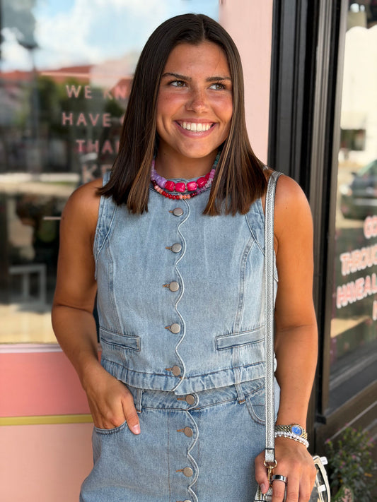 the daily denim top
