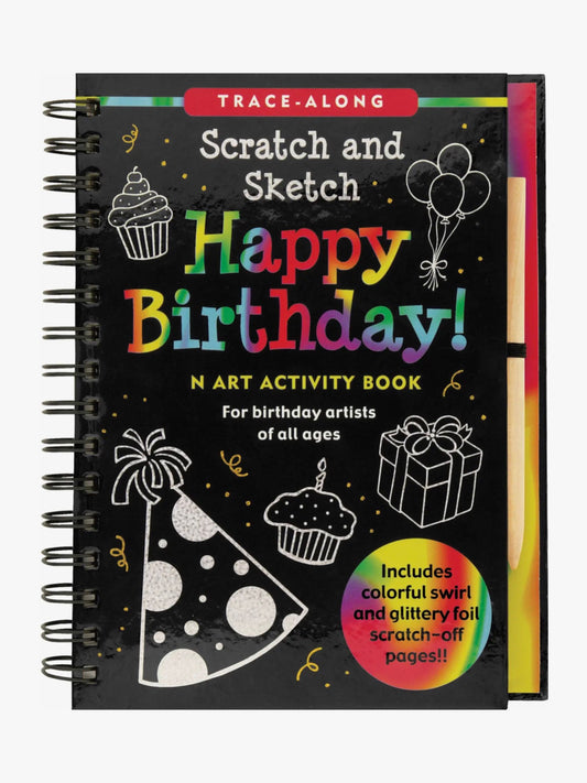scratch and sketch - happy birthday