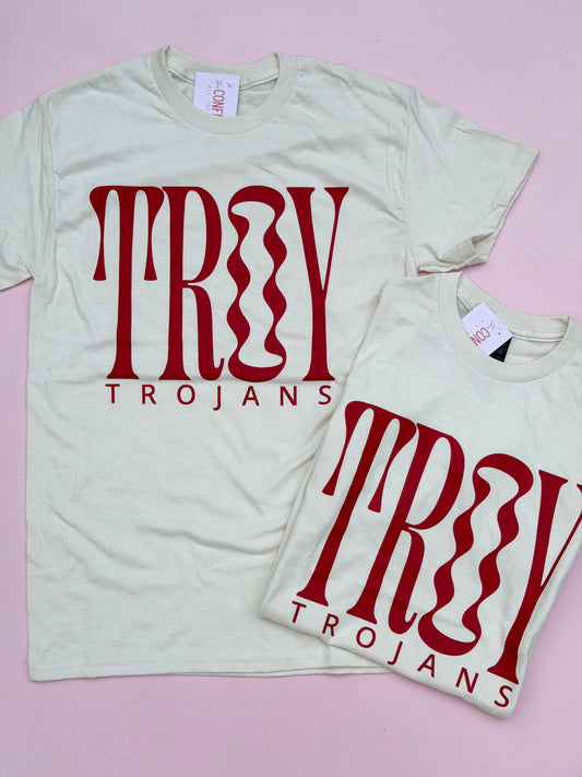 troy trojans squiggle tee