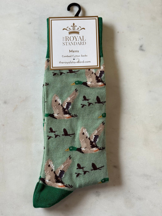 men's socks - flying mallard