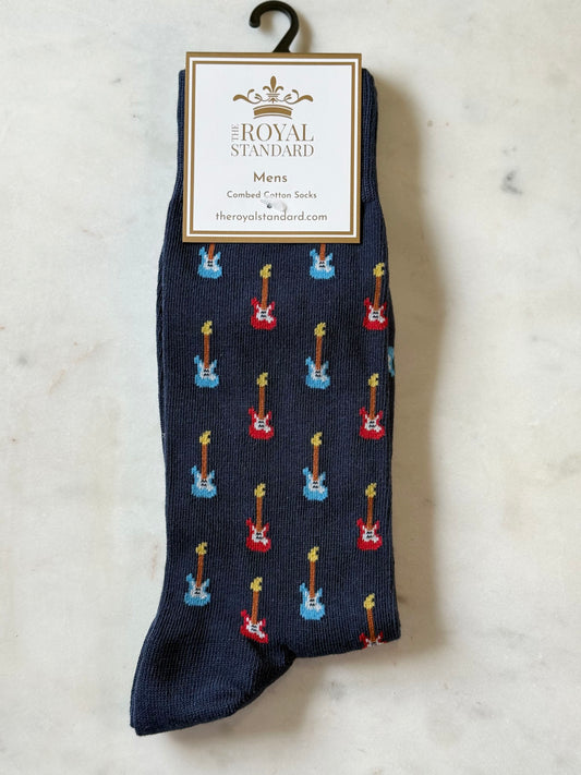 men's socks - guitars