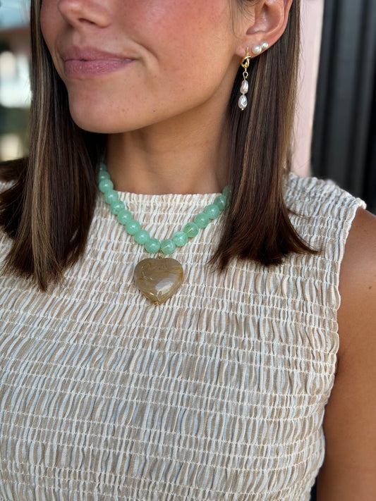 the mallory heart necklace