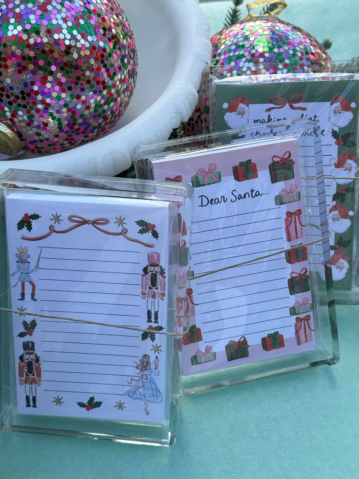 nutcracker notepad and caddy set