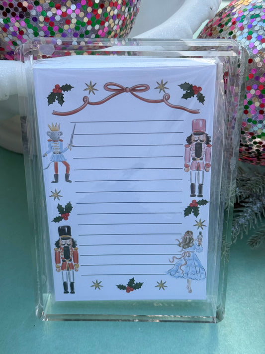 nutcracker notepad and caddy set