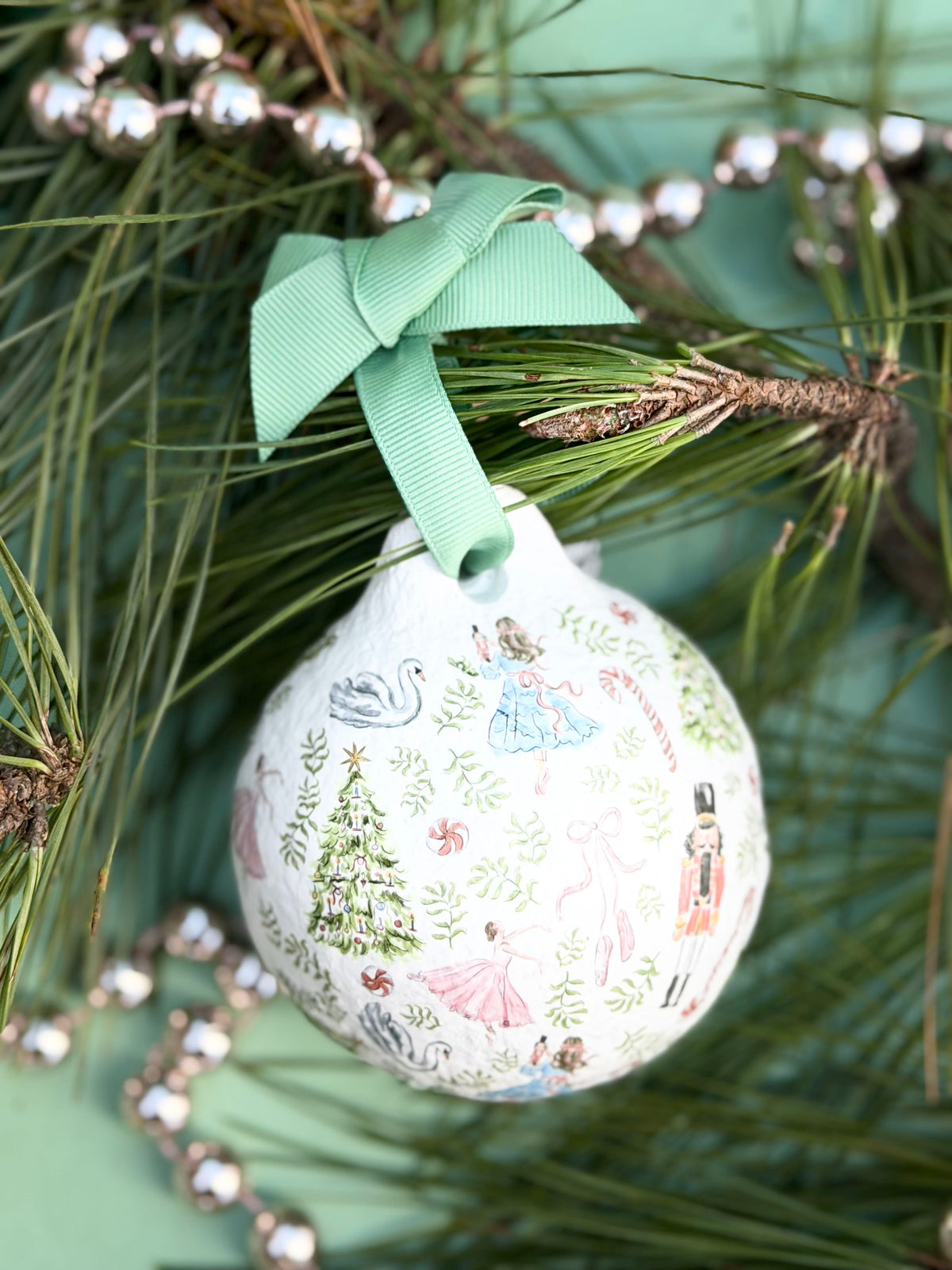 papier-mache ornaments - tossed pattern