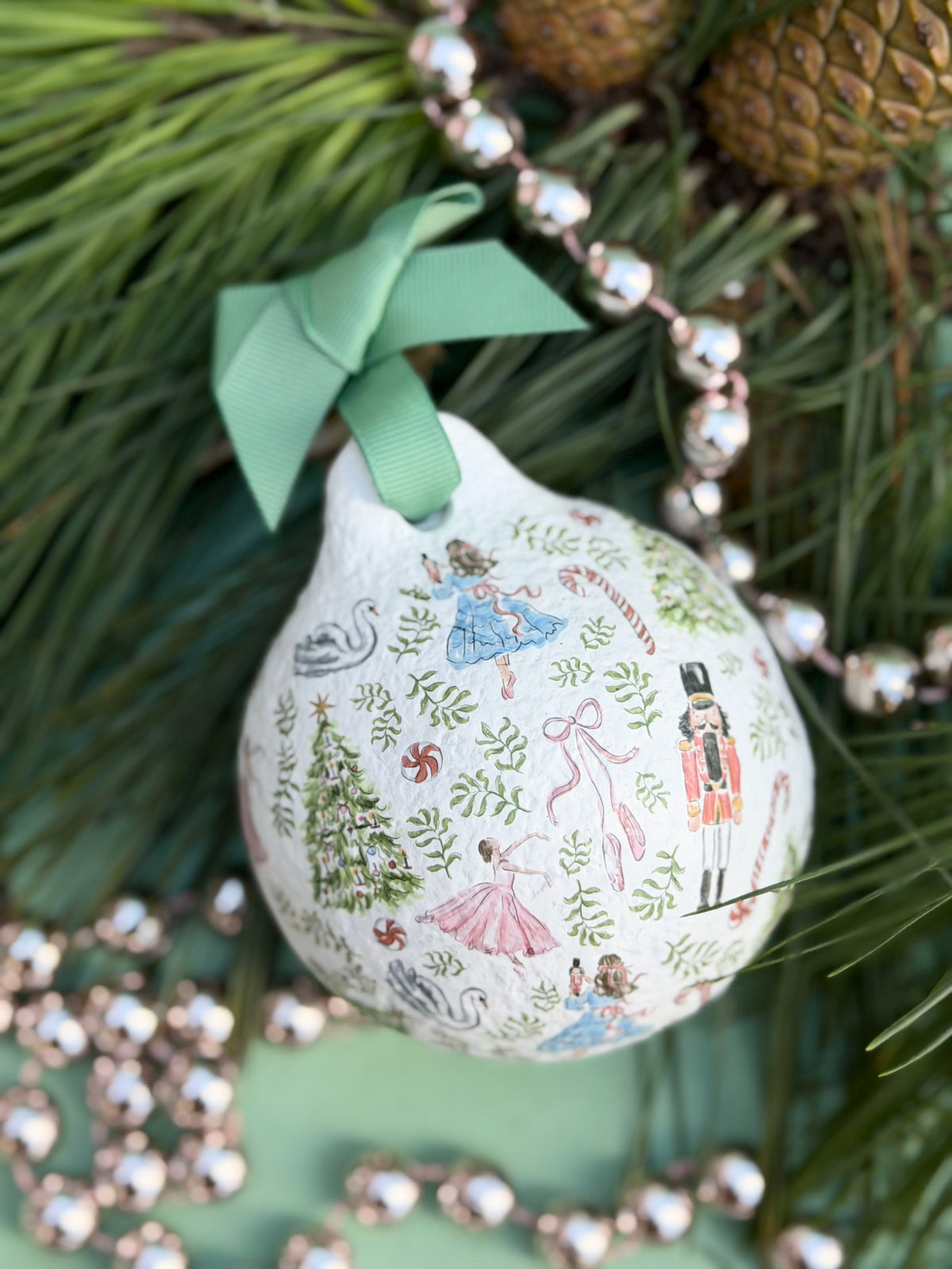 papier-mache ornaments - tossed pattern