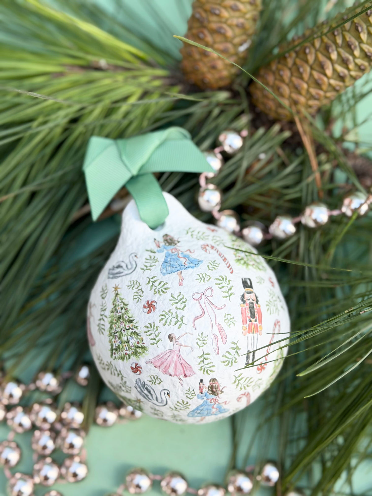 papier-mache ornaments - tossed pattern