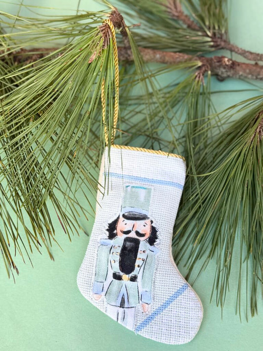 mini nutcracker stocking - blue