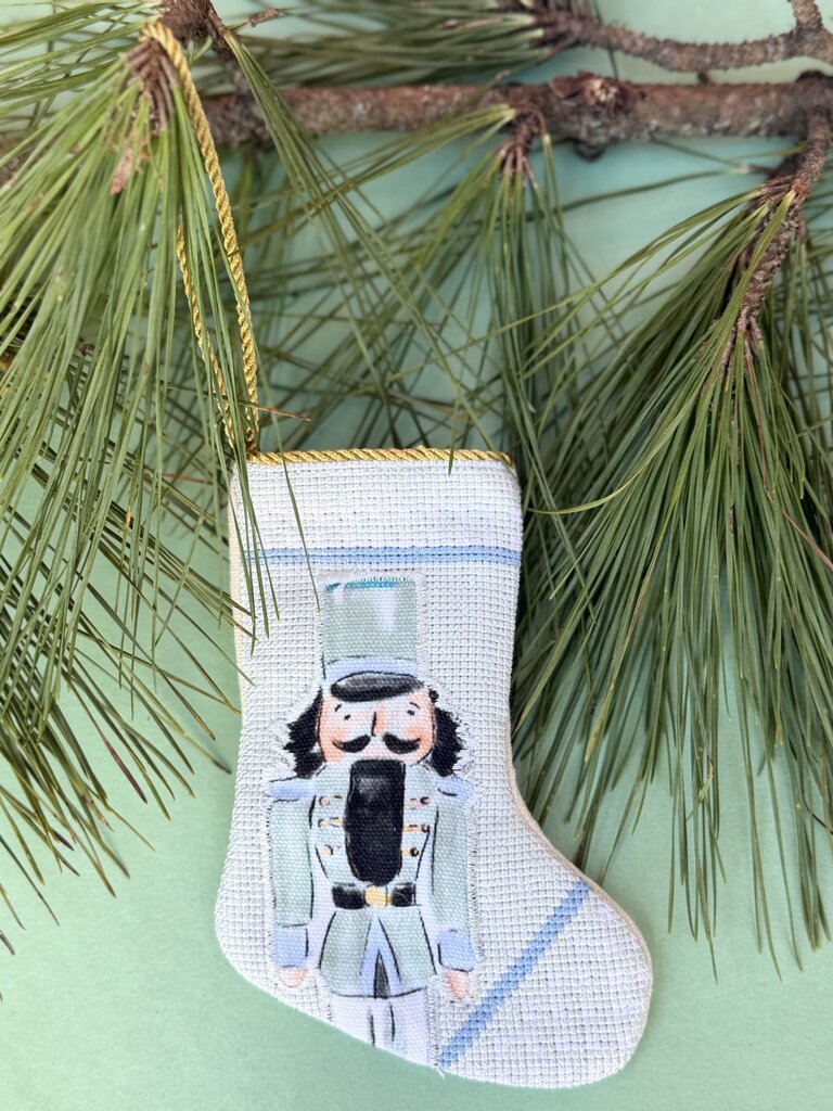 mini nutcracker stocking - blue