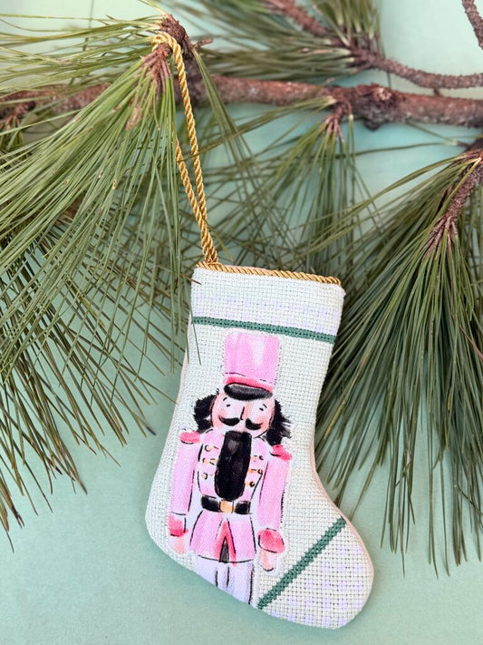 mini nutcracker stocking - green