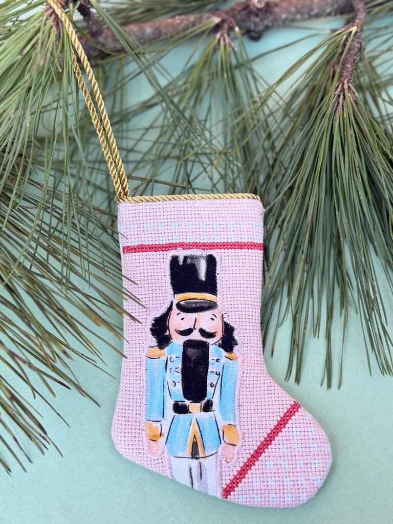 mini nutcracker stocking - pink