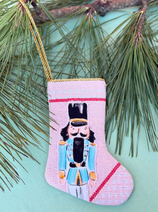 mini nutcracker stocking - pink