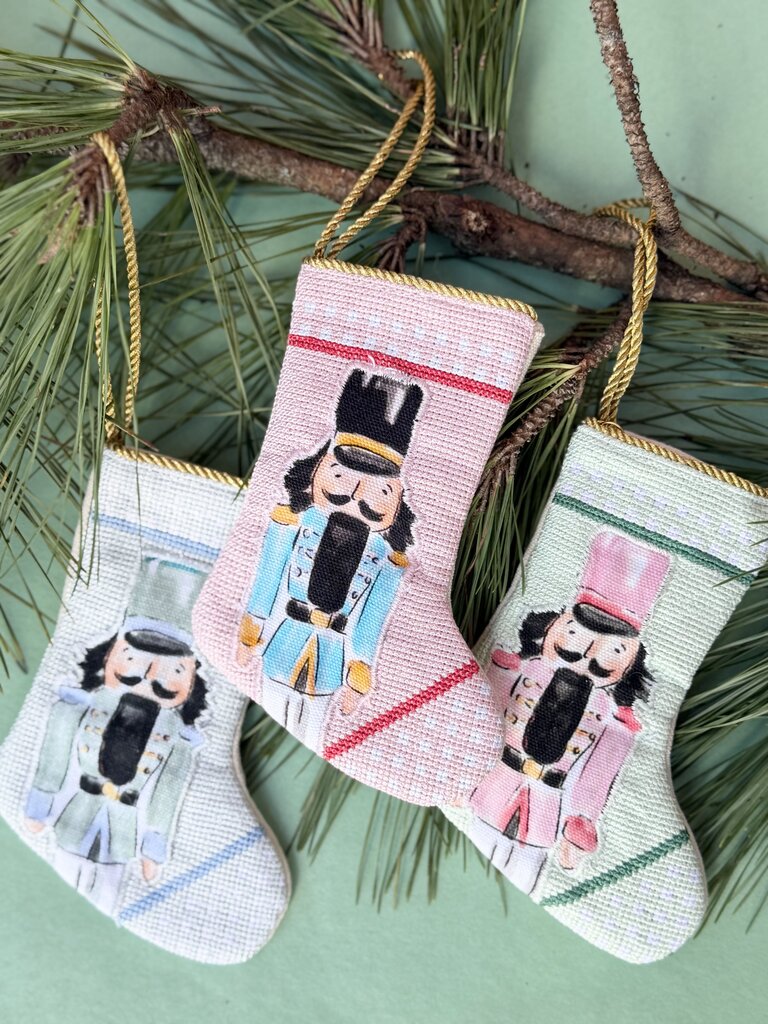 mini nutcracker stocking - pink