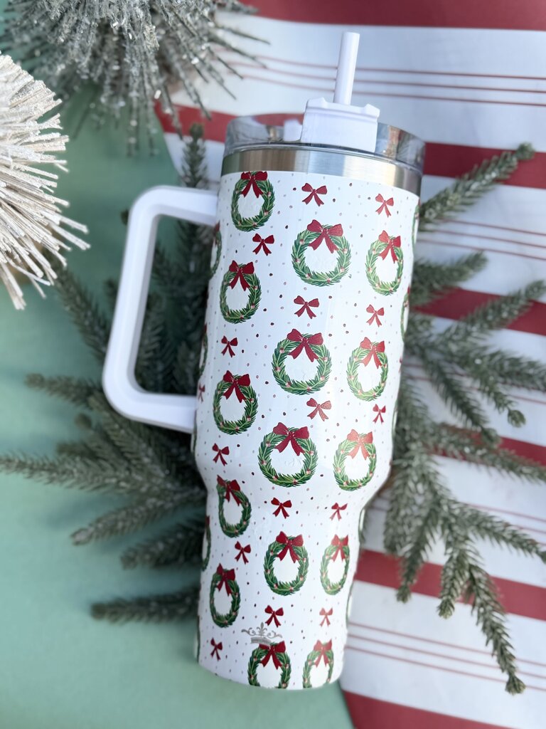 clara wreath tumbler