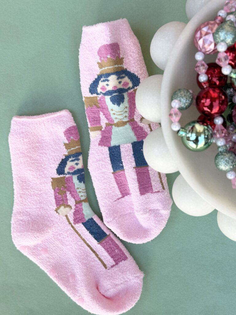 kid's sugar plum nutcracker snuggle socks