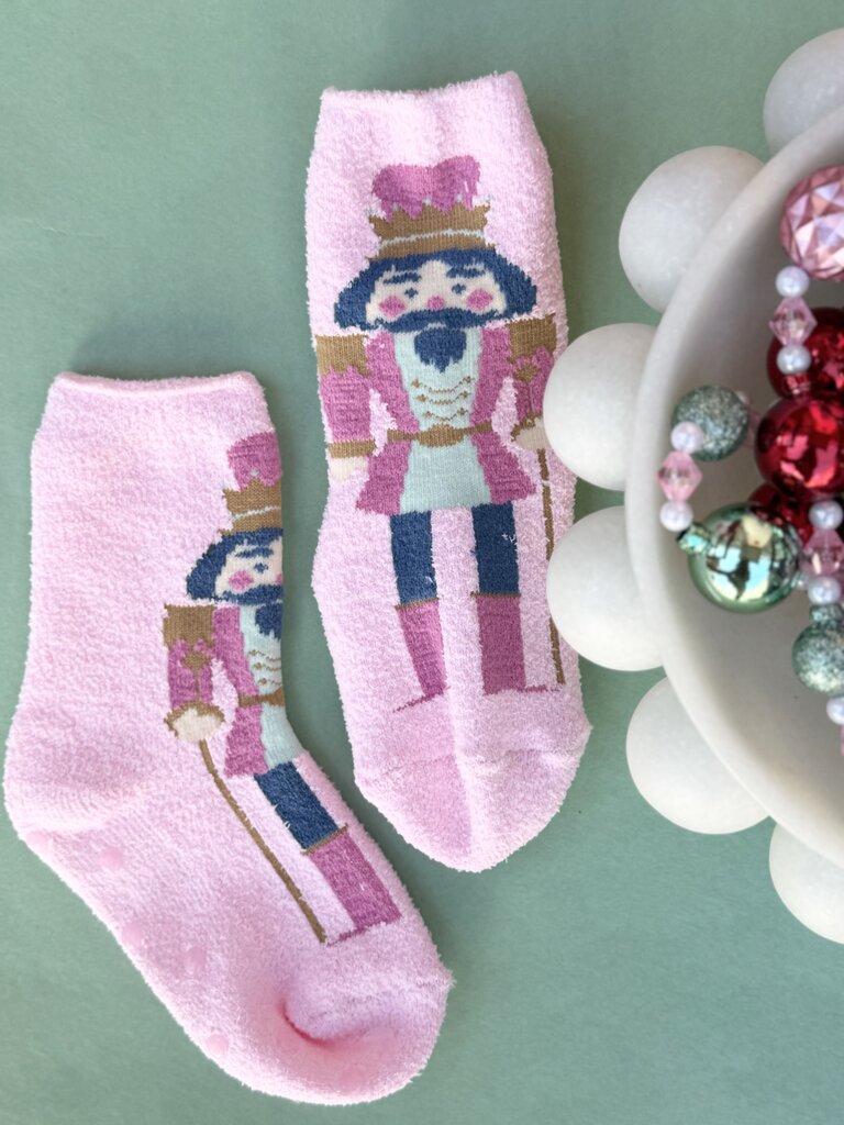 kid's sugar plum nutcracker snuggle socks