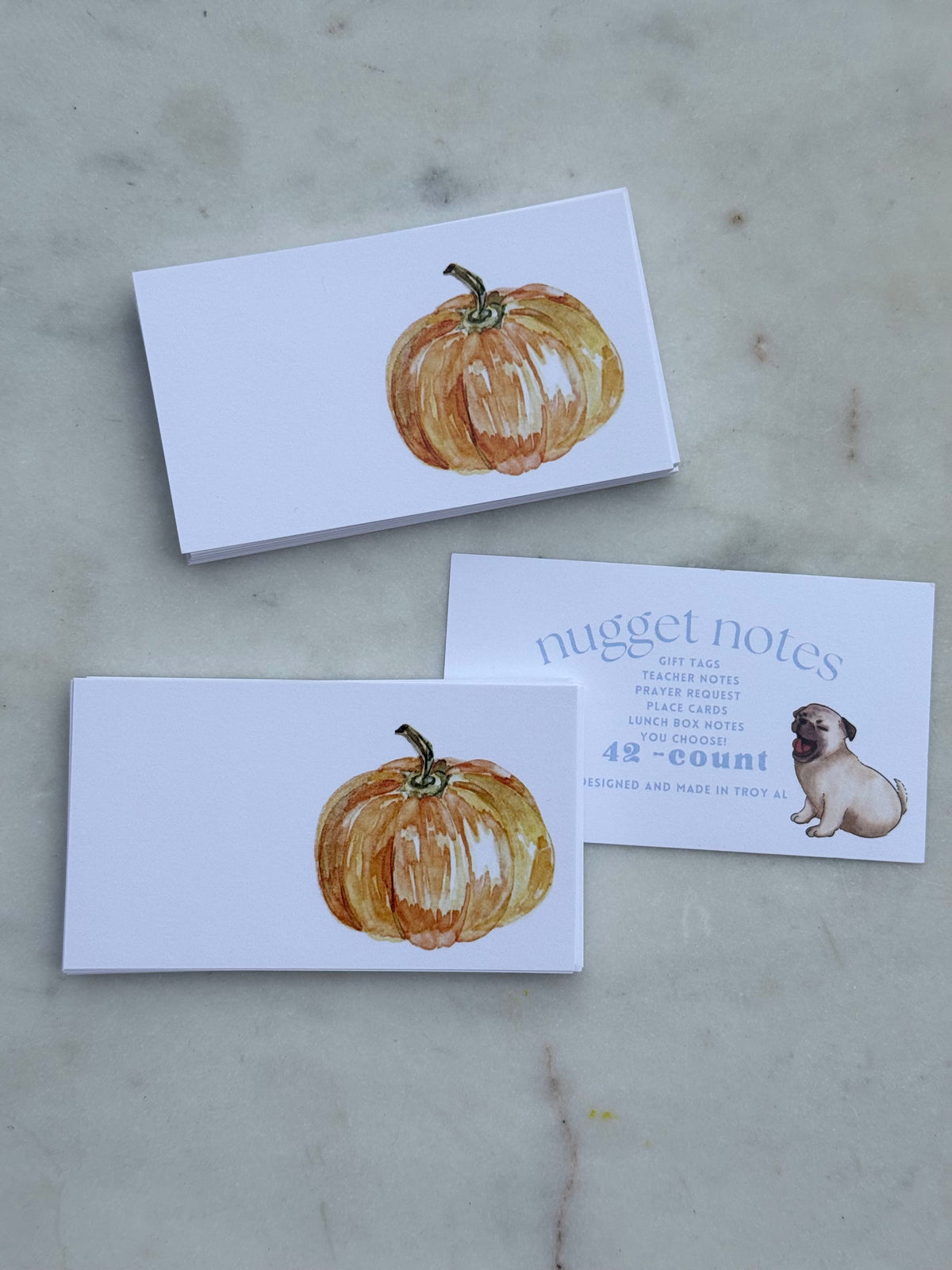 nugget notes - watercolor pumpkin
