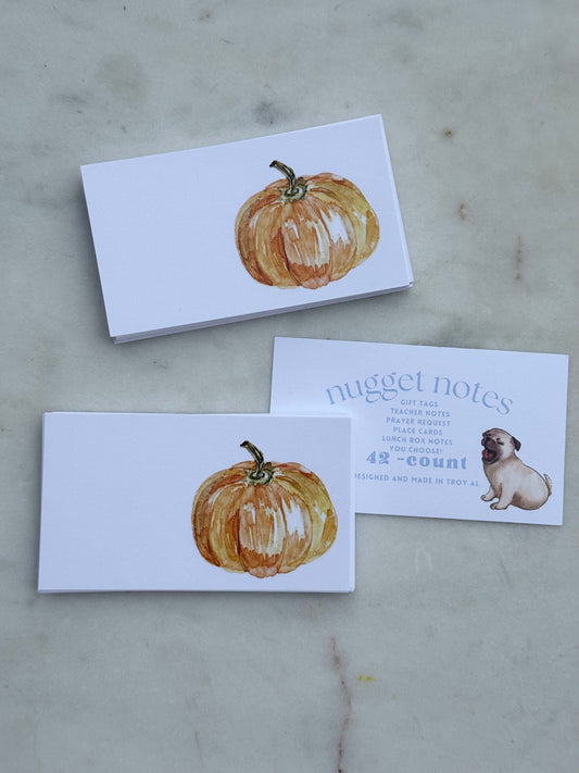 nugget notes - watercolor pumpkin