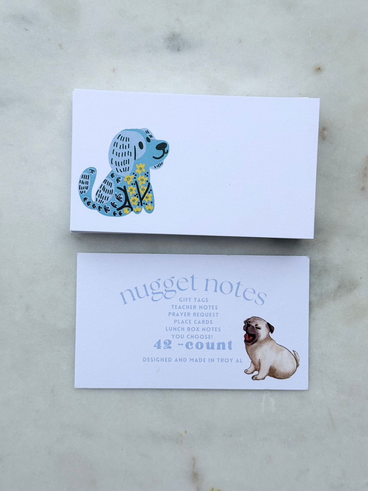 nugget notes - blue folk puppy