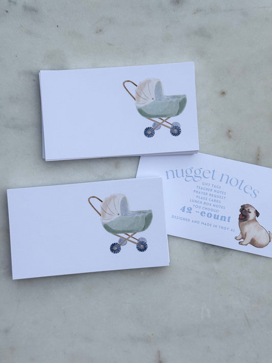nugget notes - watercolor baby carriage