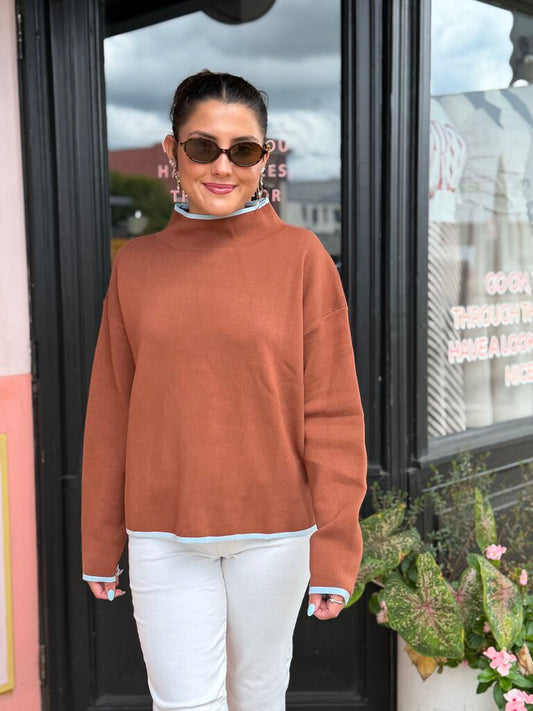 the carter mock neck sweater