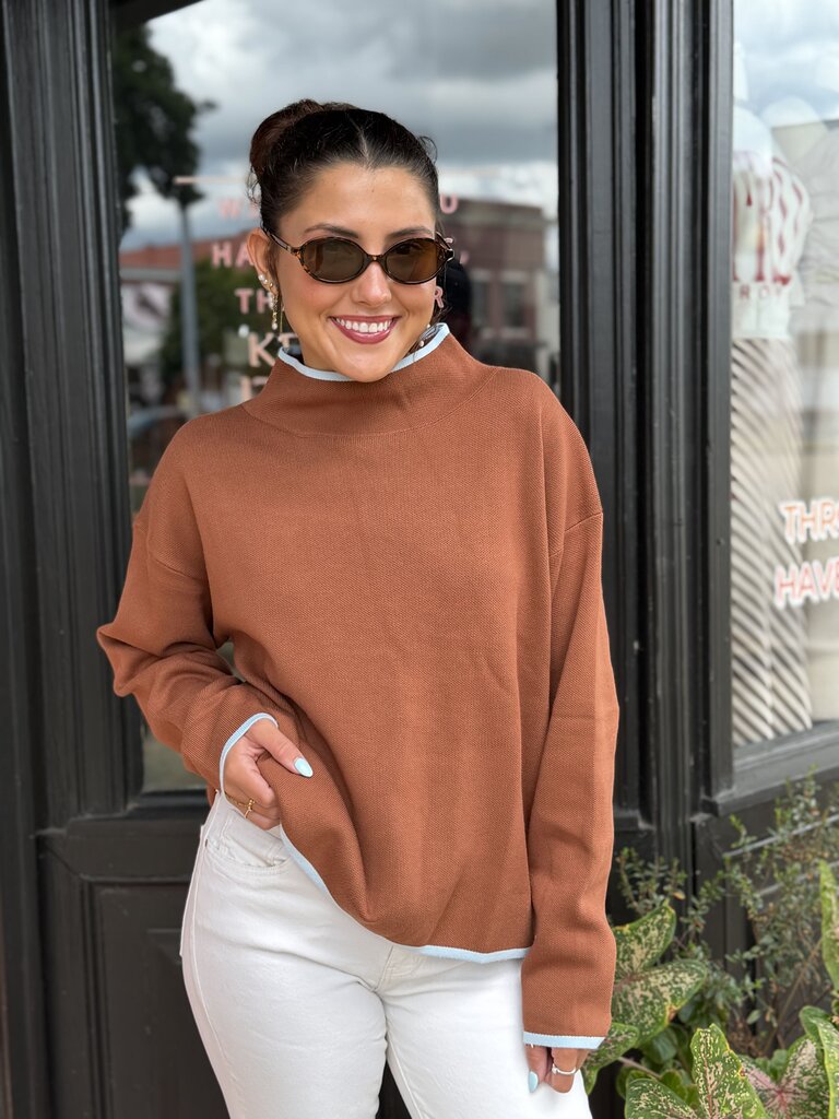 the carter mock neck sweater
