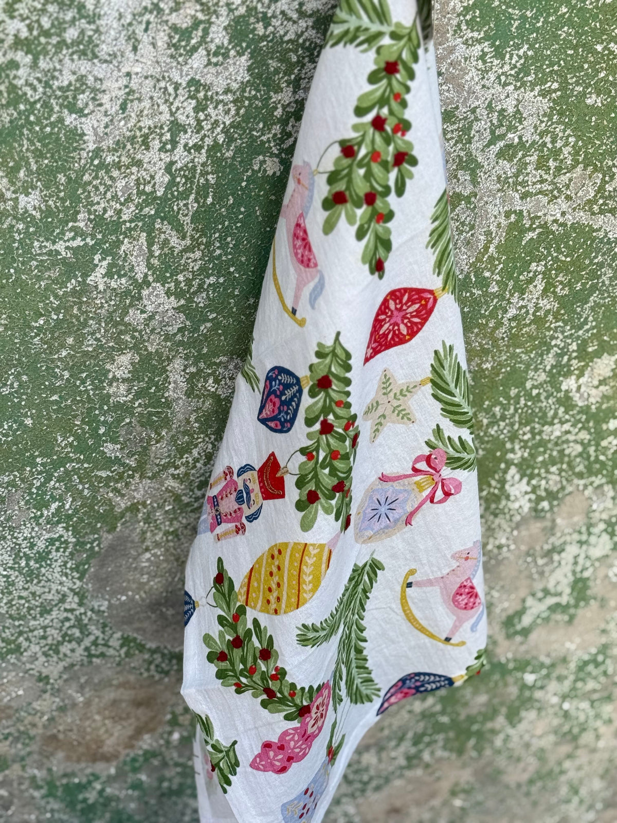 festive nutcracker hand towel