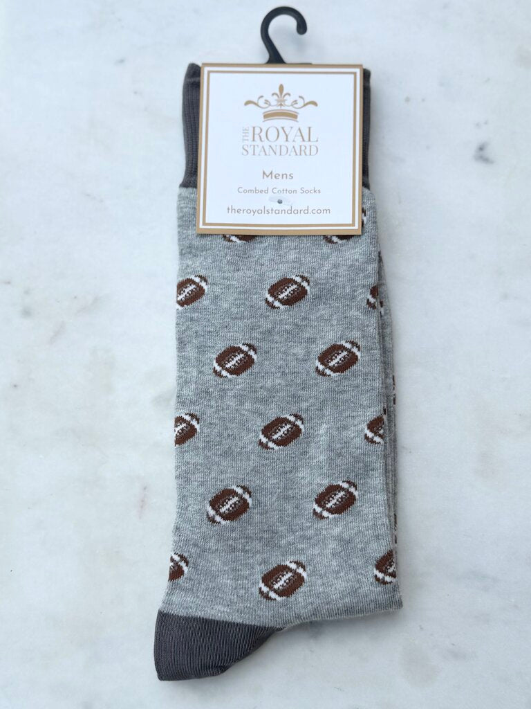 men's socks - football grey