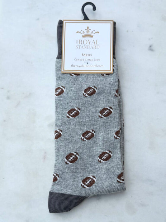 men's socks - football grey
