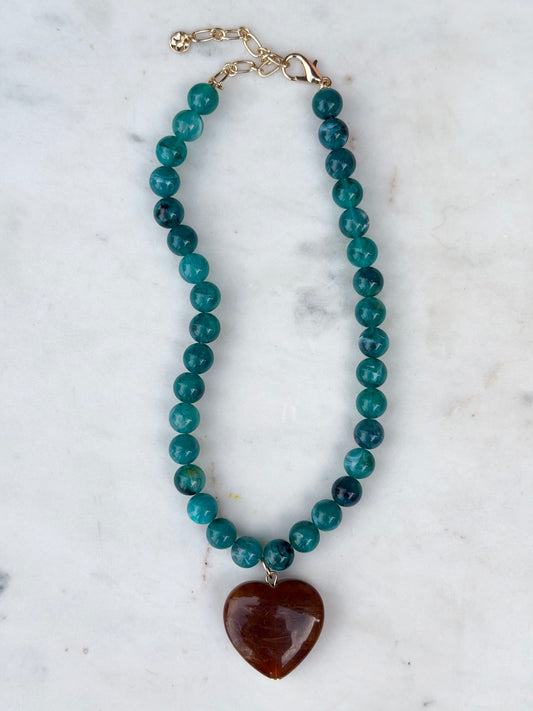 the mallory heart necklace