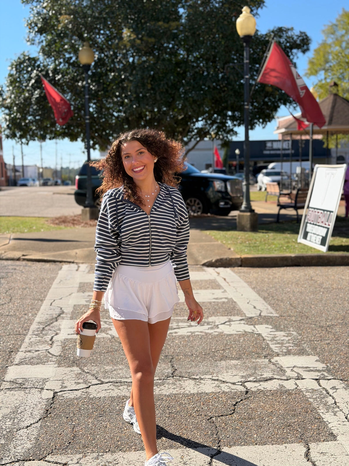 parked on the square hoodie