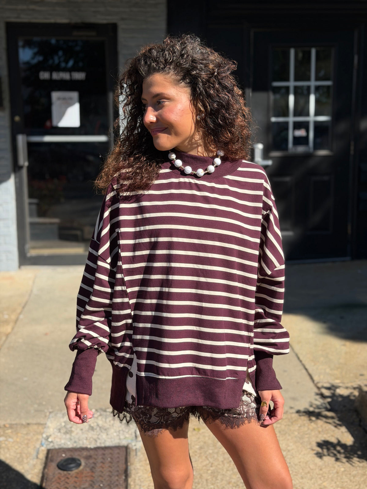 the just browsing mock neck