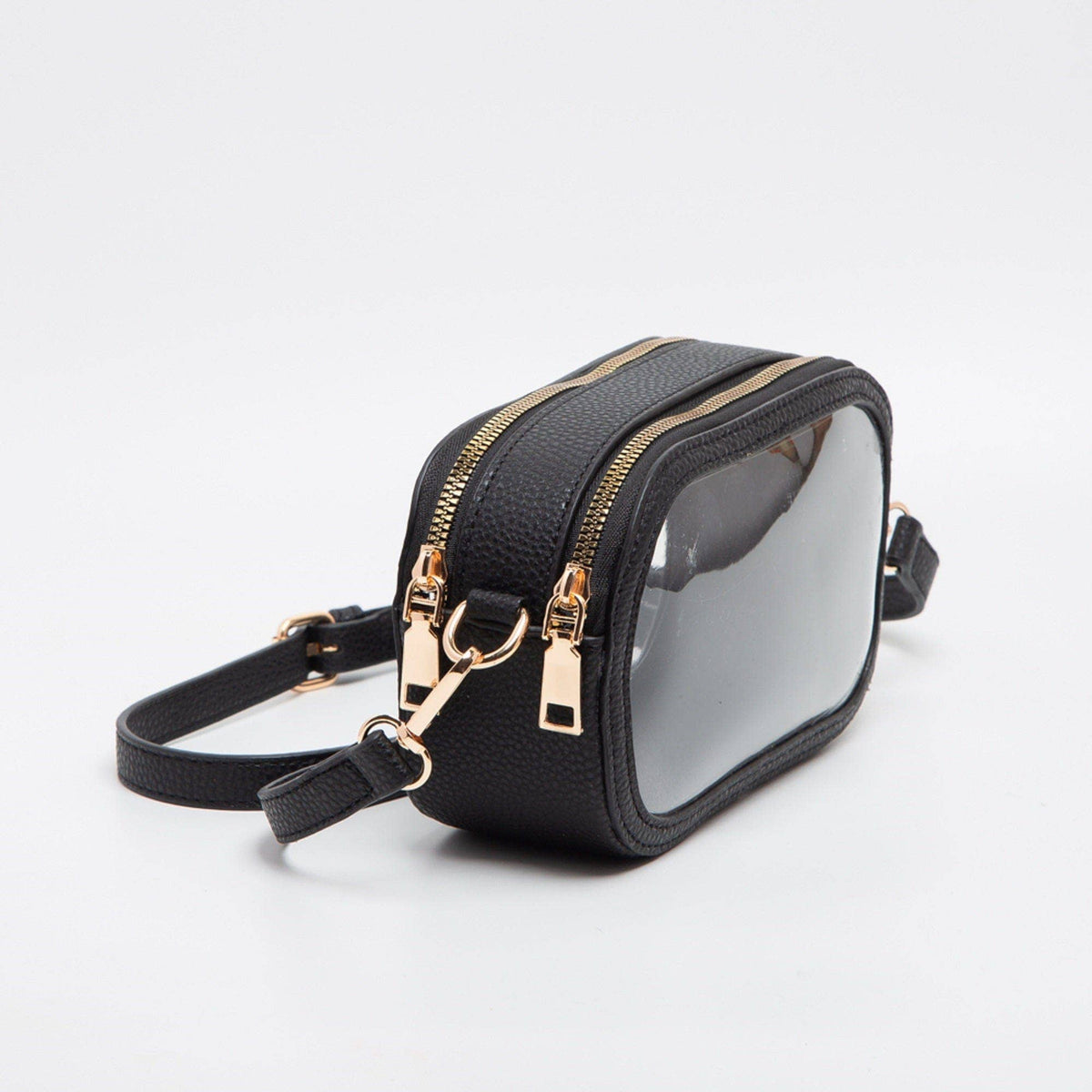 TG10552 Double Zipper Oval Clear Gameday/Stadium Bag: Tan