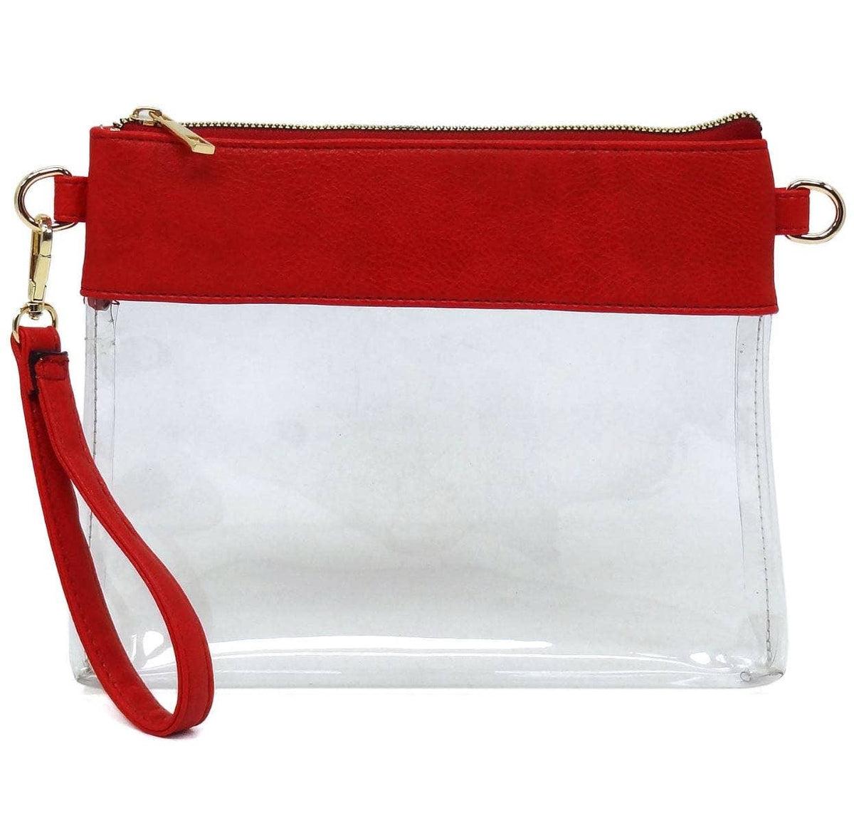 AD200T Game Day Clear Crossbody Bag/Clutch: Silver