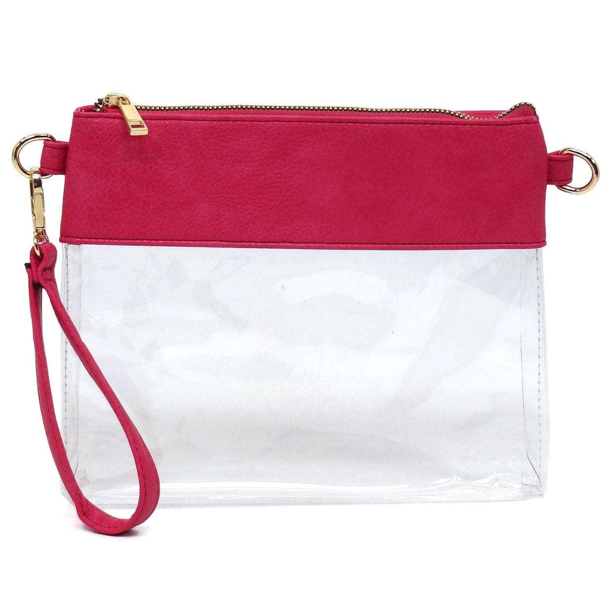 AD200T Game Day Clear Crossbody Bag/Clutch: Silver