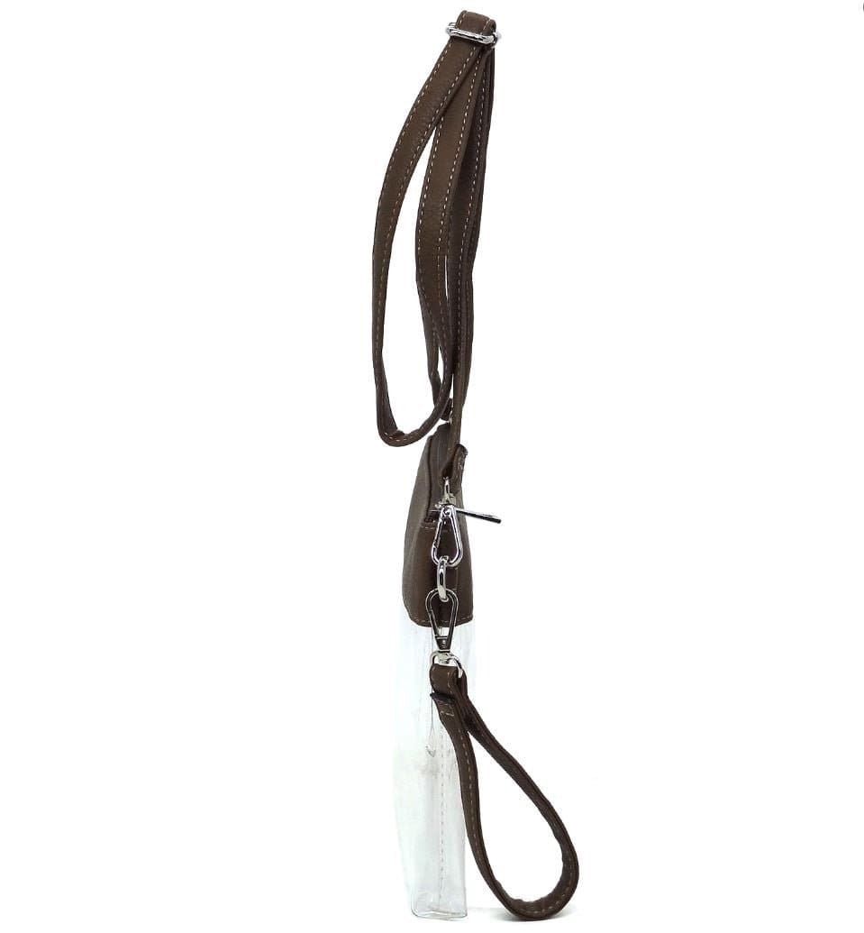 AD200T Game Day Clear Crossbody Bag/Clutch: Silver