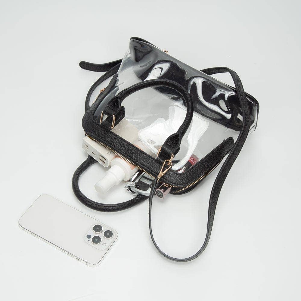 TG10773 Analise Clear Satchel/Crossbody Bag: Silver
