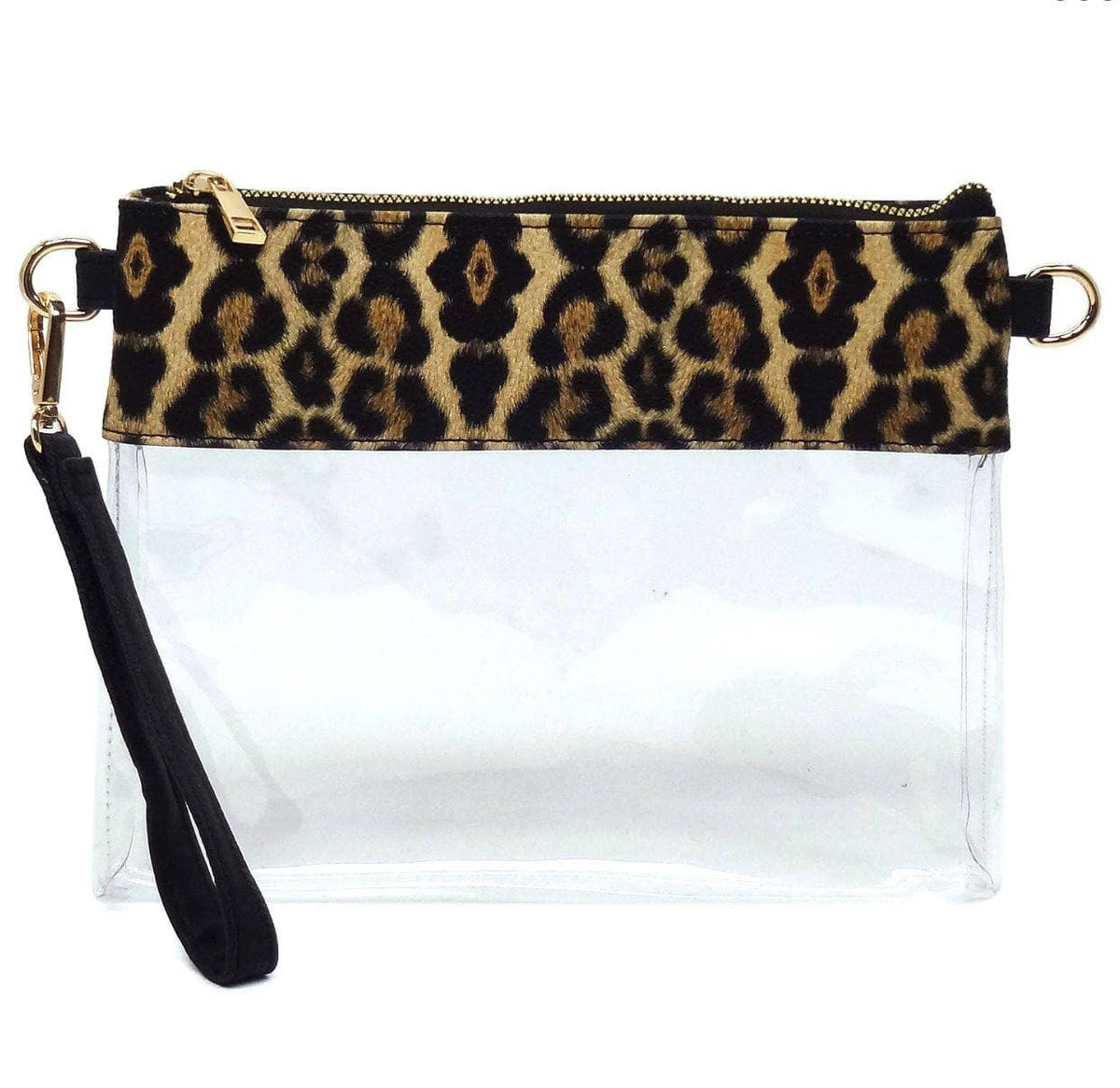AD200T Game Day Clear Crossbody Bag/Clutch: Silver